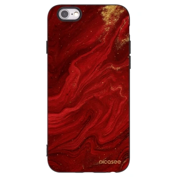Picasee Apple iPhone 6/6S Hülle - Schwarzes Silikon - Red
