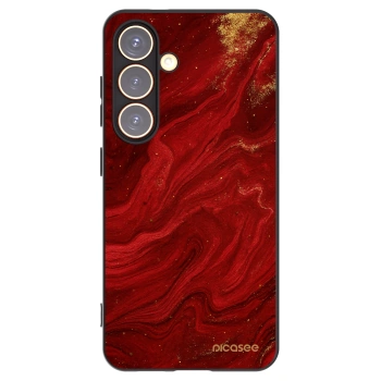 Picasee Samsung Galaxy S24 S921B 5G Hülle - Schwarzes Silikon - Red