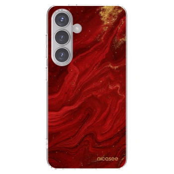 Picasee Samsung Galaxy S24 S921B 5G Hülle - Transparentes Silikon - Red
