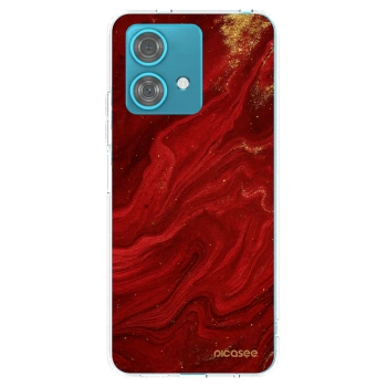 Picasee Motorola Edge 40 Neo Hülle - Transparentes Silikon - Red