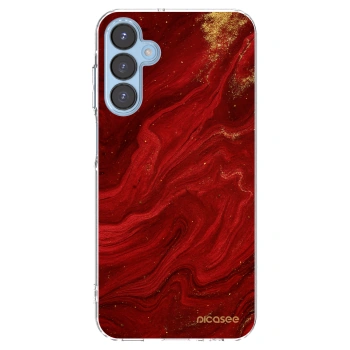 Picasee Samsung Galaxy A15 A156B 5G Hülle - Transparentes Silikon - Red