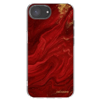Picasee Apple iPhone 16e Hülle - Transparentes Silikon - Red