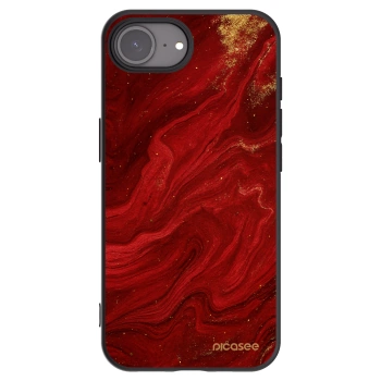 Picasee Apple iPhone 16e Hülle - Schwarzes Silikon - Red