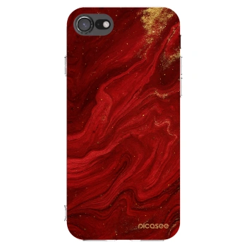 Picasee Apple iPhone 7 Hülle - Transparentes Silikon - Red