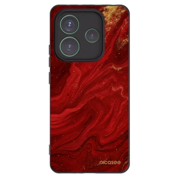 Picasee Xiaomi Redmi Note 14 5G Hülle - Schwarzes Silikon - Red