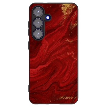 Picasee Samsung Galaxy S25 5G Hülle - Schwarzes Silikon - Red