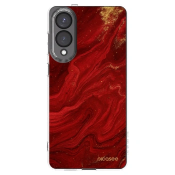 Picasee Samsung Galaxy S25 Edge 5G Hülle - Transparentes Silikon - Red