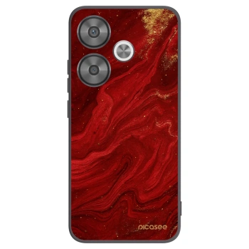 Picasee Xiaomi Poco F6 Hülle - Schwarzes Silikon - Red