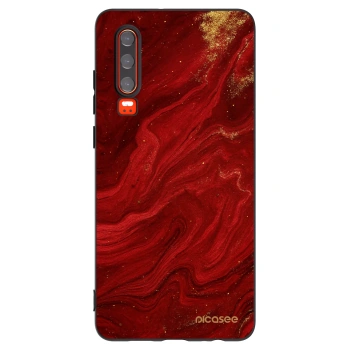Picasee Huawei P30 Hülle - Schwarzes Silikon - Red
