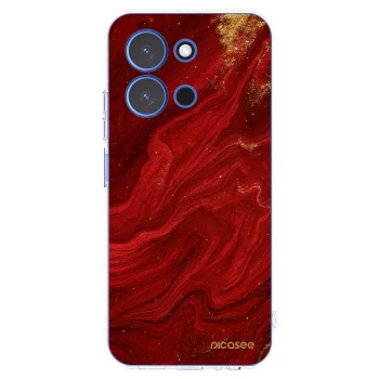 Picasee Xiaomi Redmi 15C 4G Hülle - Transparentes Silikon - Red