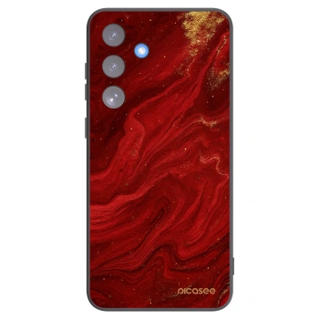 Picasee Samsung Galaxy S25 FE 5G Hülle - Schwarzes Silikon - Red