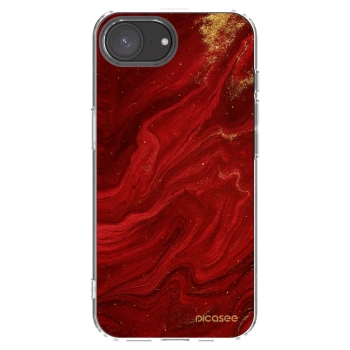Picasee Apple iPhone 17e Hülle - Transparentes Silikon - Red