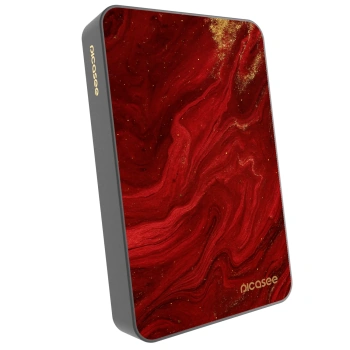 Picasee Powerbank mit MagSafe 10 000 mAh Grau - Red