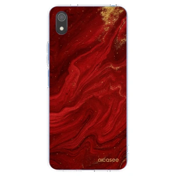 Picasee Xiaomi Redmi 7A Hülle - Transparentes Silikon - Red