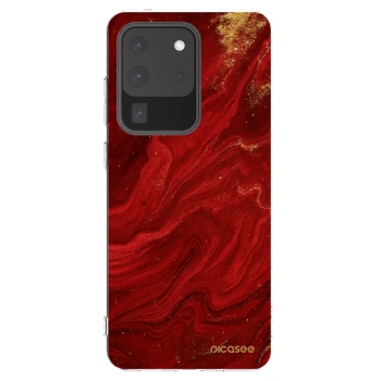 Picasee Samsung Galaxy S20 Ultra 5G G988F Hülle - Transparentes Silikon - Red