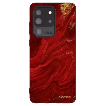 Picasee Samsung Galaxy S20 Ultra 5G G988F Hülle - Schwarzes Silikon - Red