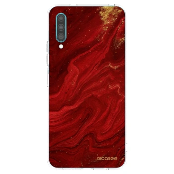 Picasee Samsung Galaxy A30s A307F Hülle - Transparentes Silikon - Red