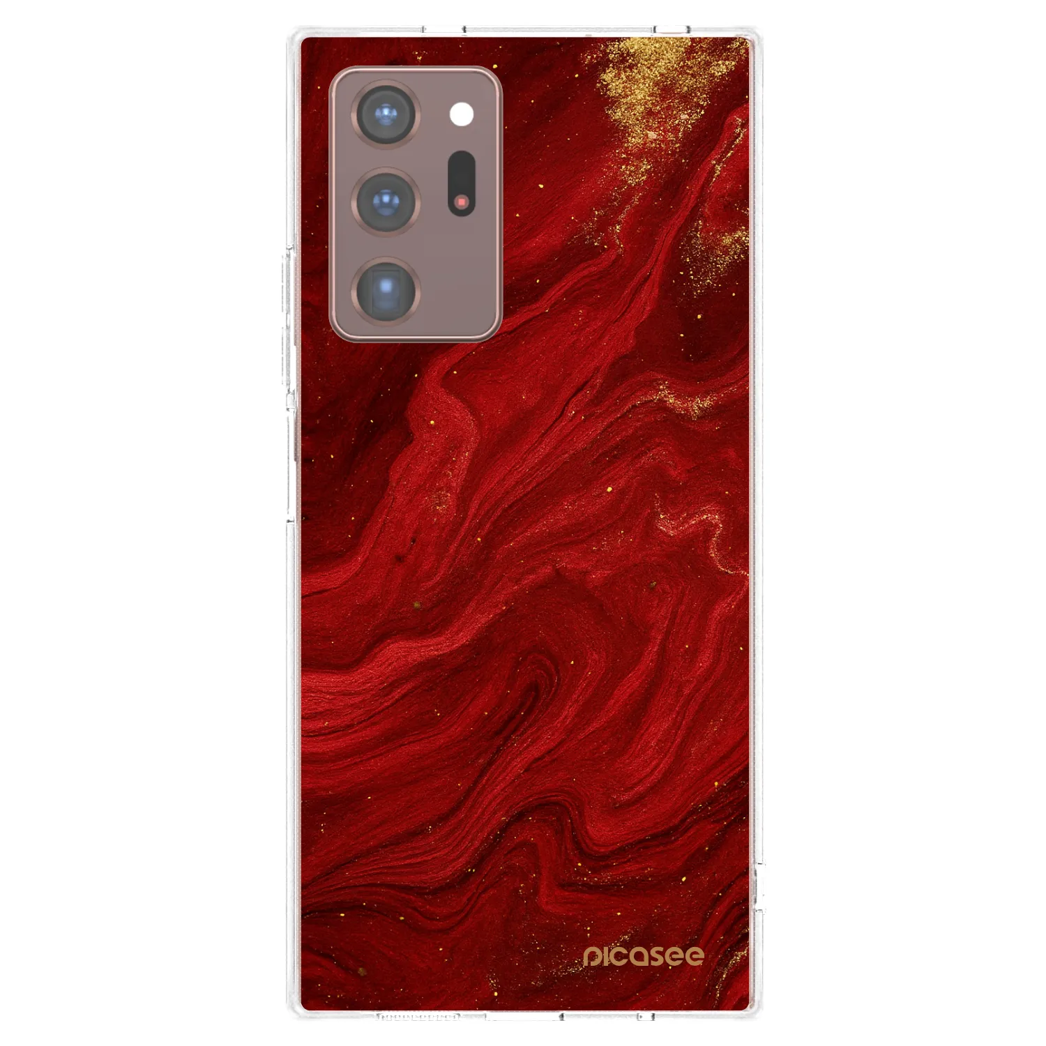 Picasee Samsung Galaxy Note 20 Ultra Hülle - Transparentes Silikon - Red
