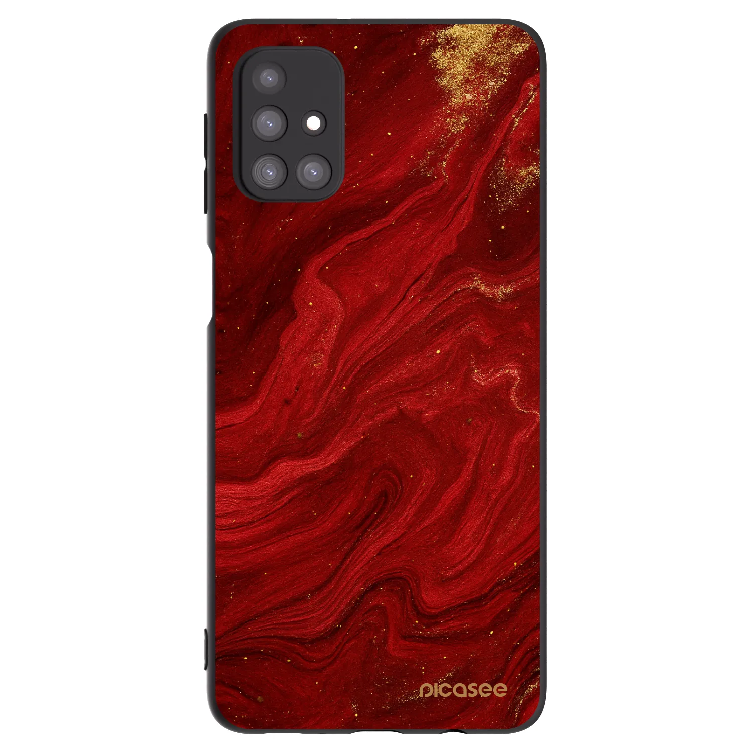 Picasee Samsung Galaxy M31s Hülle - Schwarzes Silikon - Red