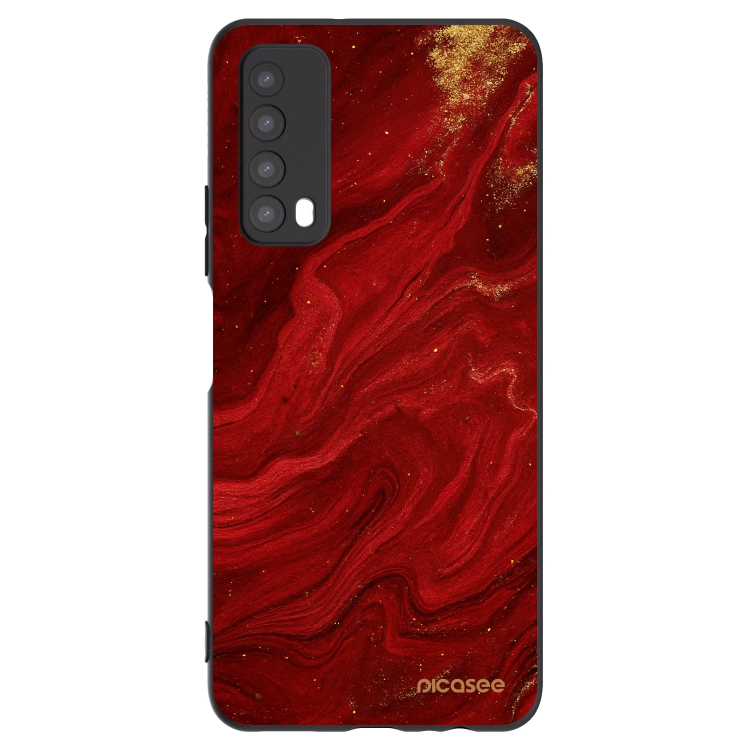 Picasee Huawei P Smart 2021 Hülle - Schwarzes Silikon - Red