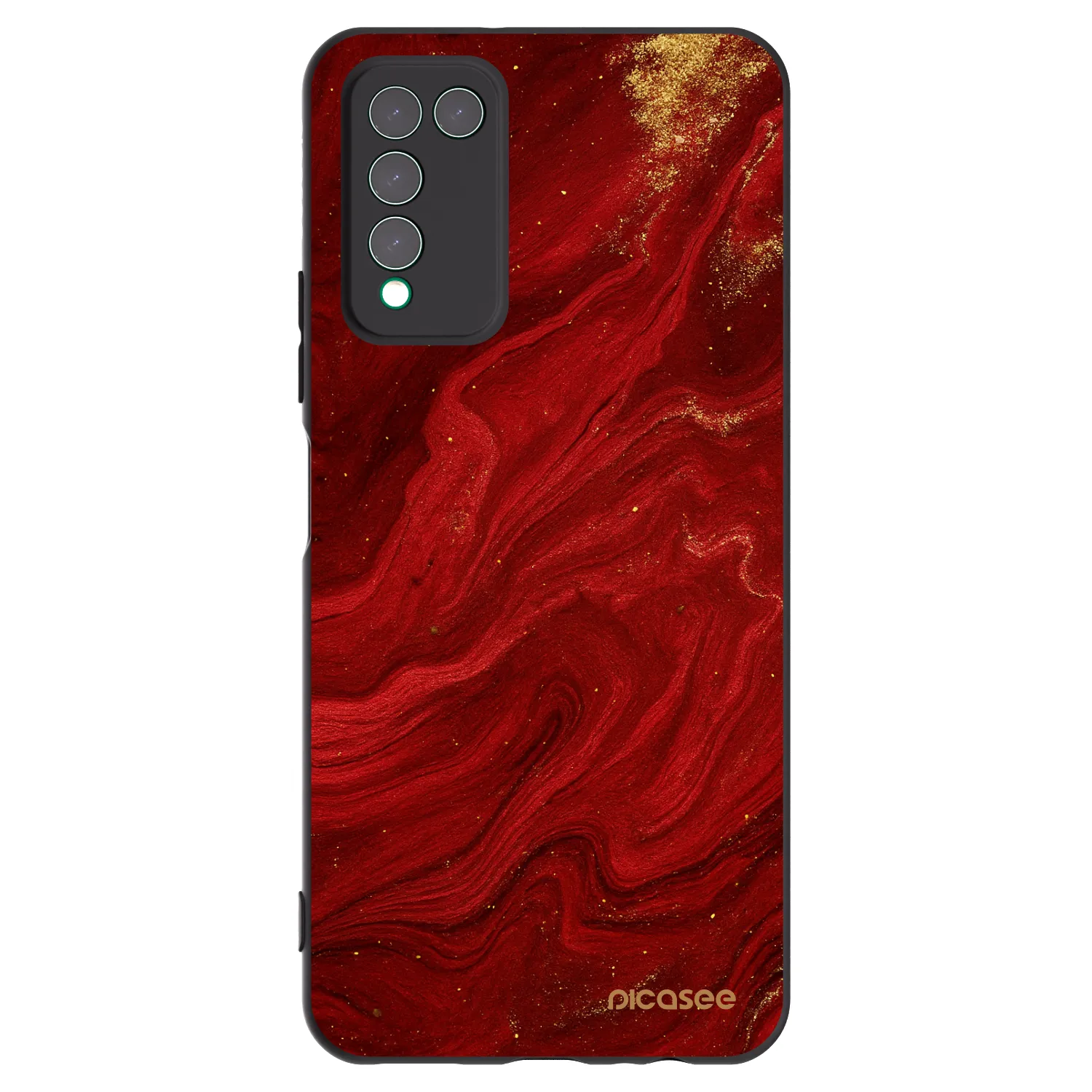 Picasee Honor 10X Lite Hülle - Schwarzes Silikon - Red