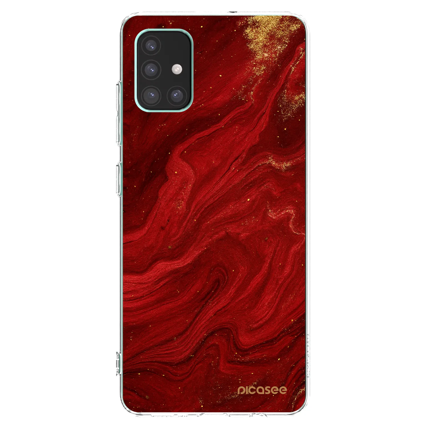 Picasee Samsung Galaxy M51 M515F Hülle - Transparentes Silikon - Red