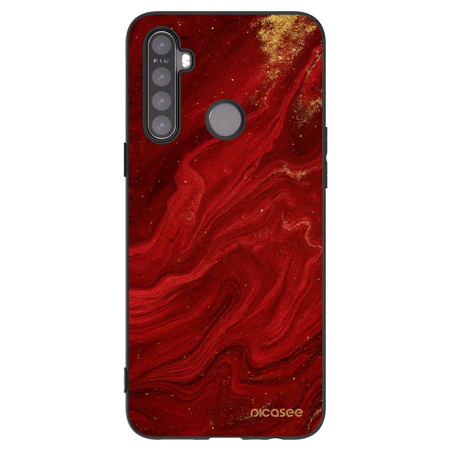 Picasee Realme 6i Hülle - Schwarzes Silikon - Red