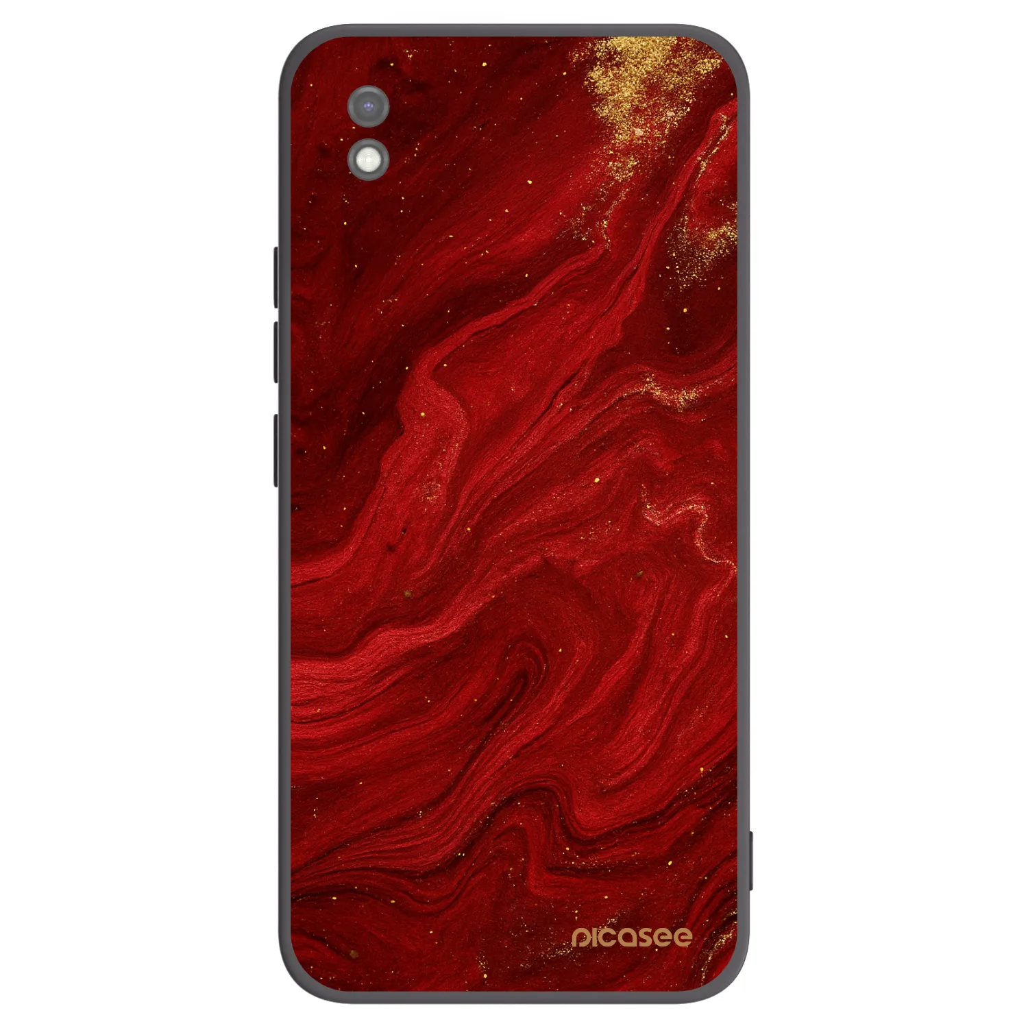 Picasee Xiaomi Redmi 9AT Hülle - Schwarzes Silikon - Red