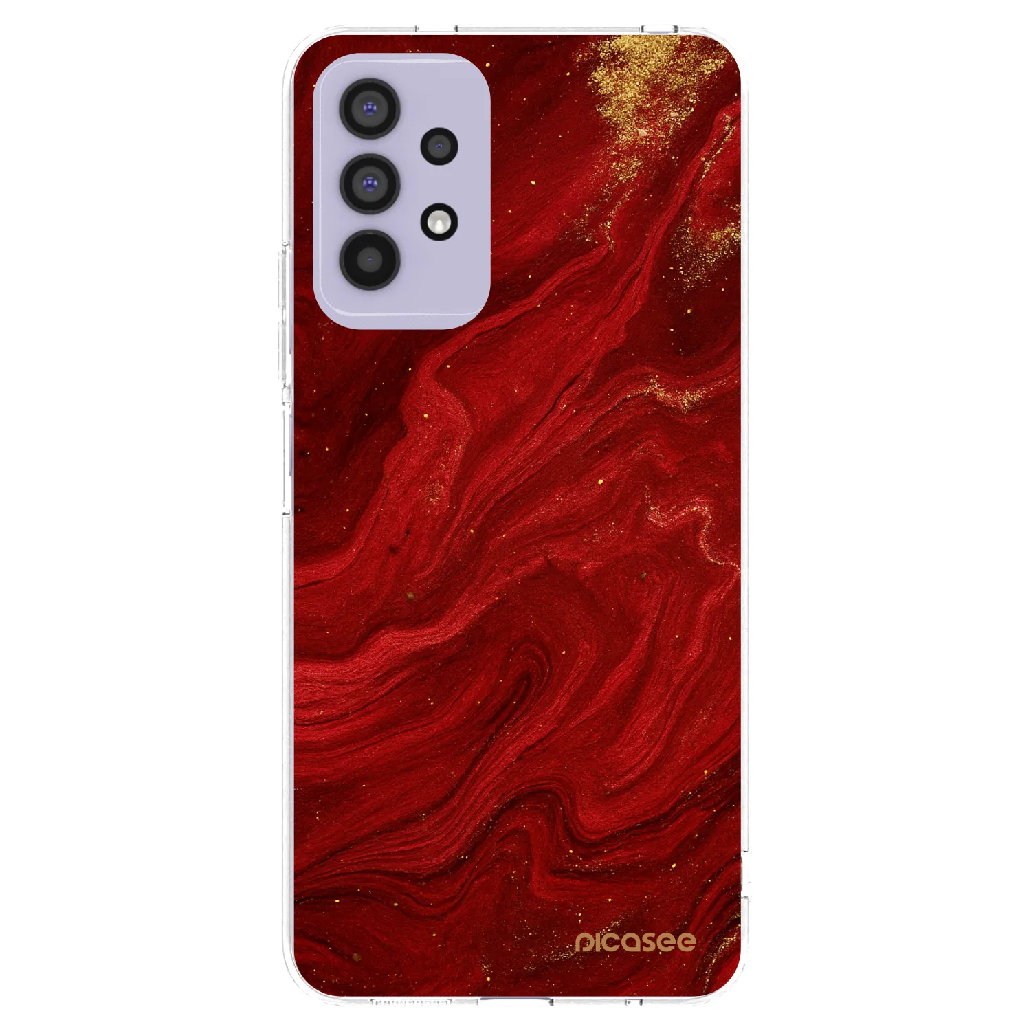 Picasee Samsung Galaxy A32 4G SM-A325F Hülle - Transparentes Silikon - Red