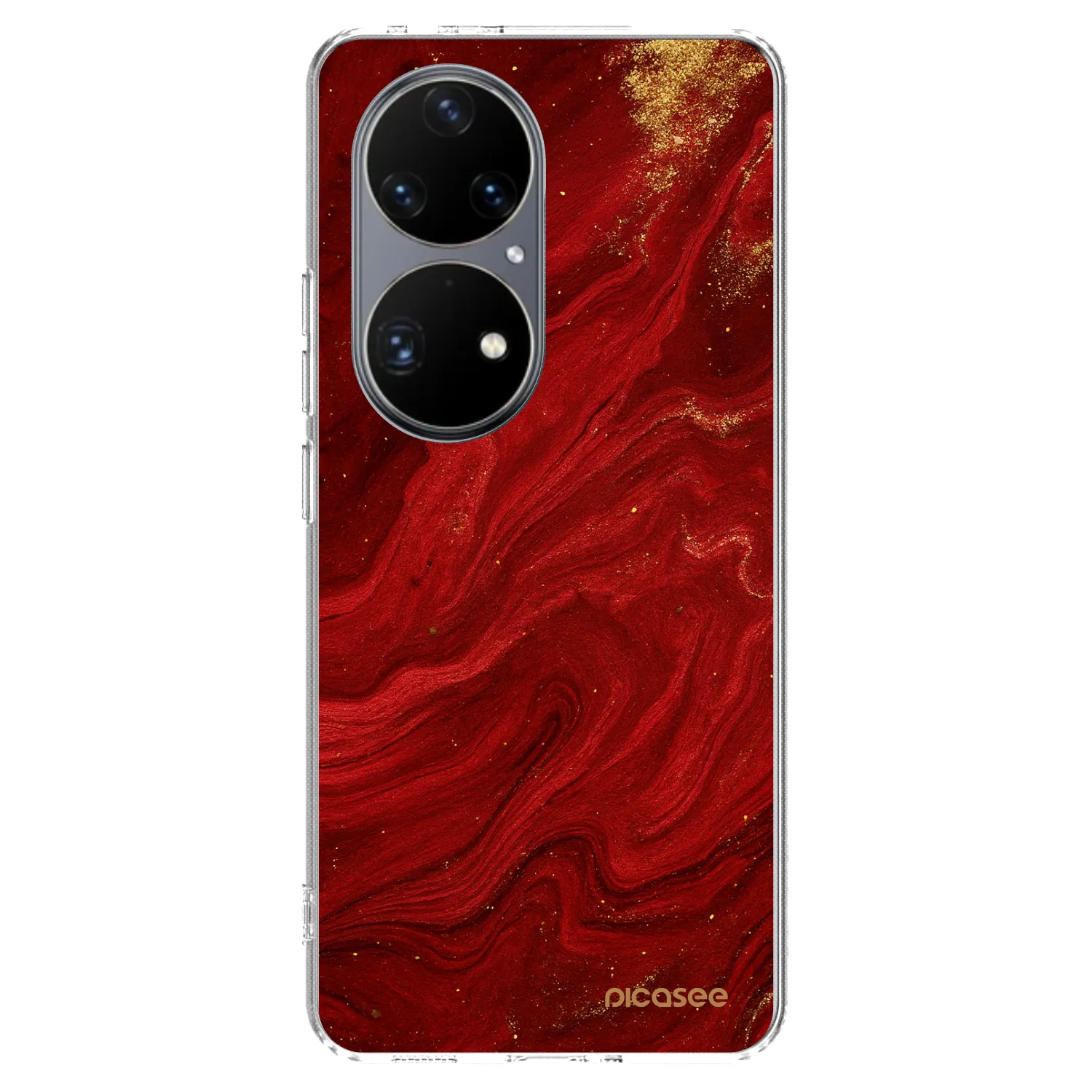 Picasee Huawei P50 Hülle - Transparentes Silikon - Red