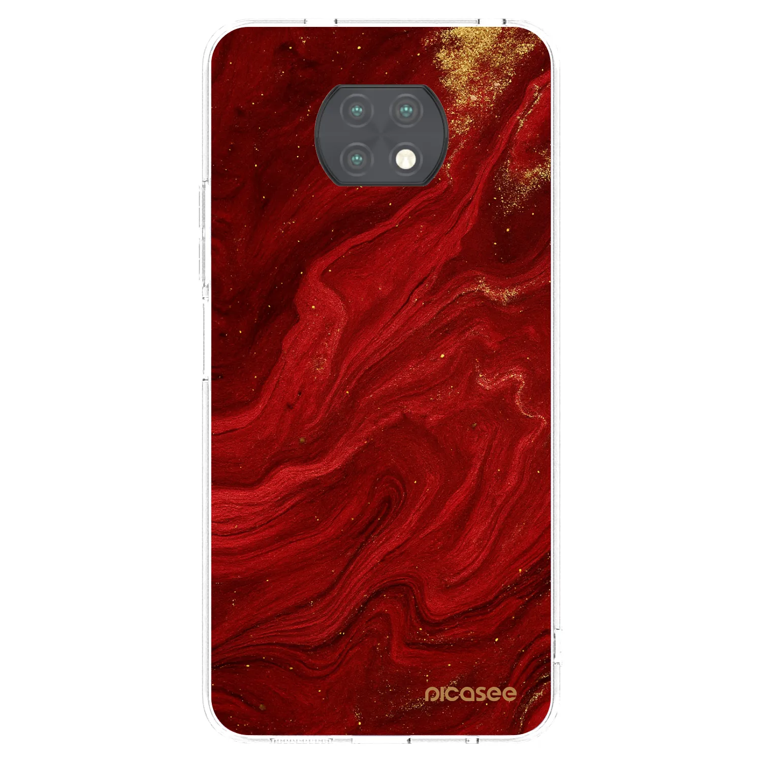 Picasee Xiaomi Redmi Note 9T Hülle - Transparentes Silikon - Red