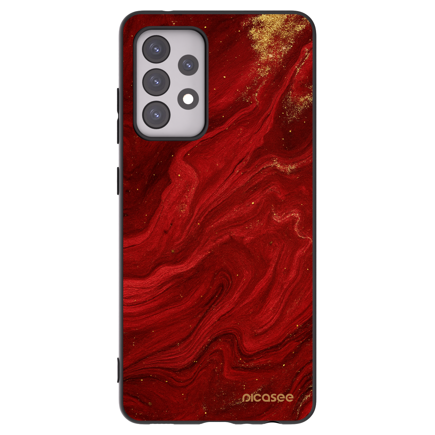 Picasee Samsung Galaxy A52s 5G A528B Hülle - Schwarzes Silikon - Red