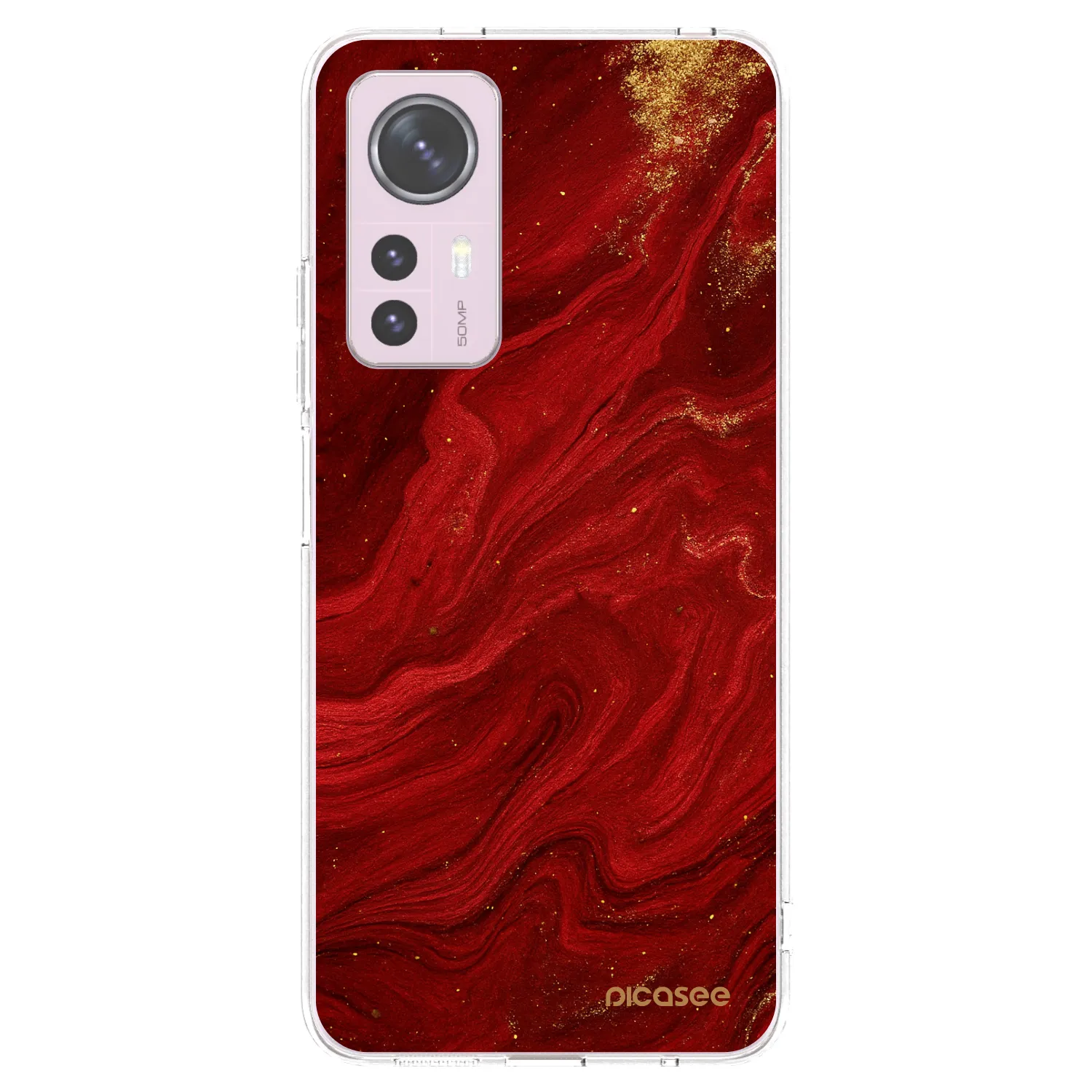 Picasee Xiaomi 12 Hülle - Transparentes Silikon - Red