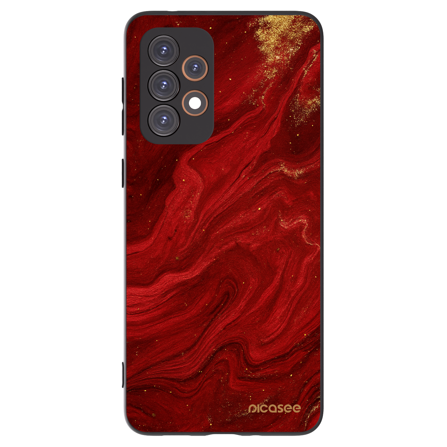 Picasee Samsung Galaxy A33 5G A336 Hülle - Schwarzes Silikon - Red