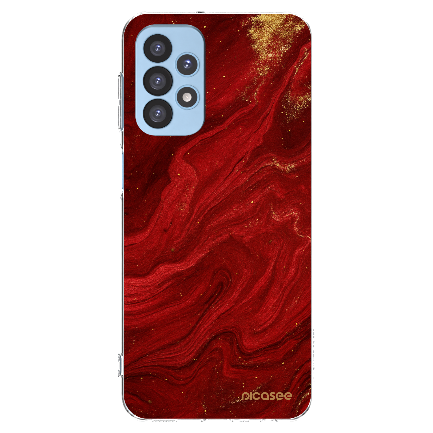 Picasee Samsung Galaxy A23 A235F 4G Hülle - Transparentes Silikon - Red