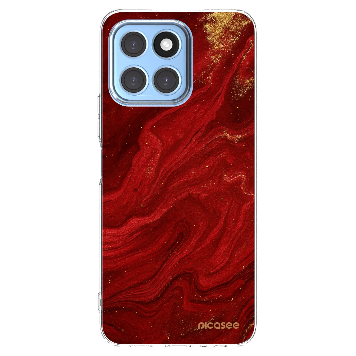 Picasee Honor X6 Hülle - Transparentes Silikon - Red