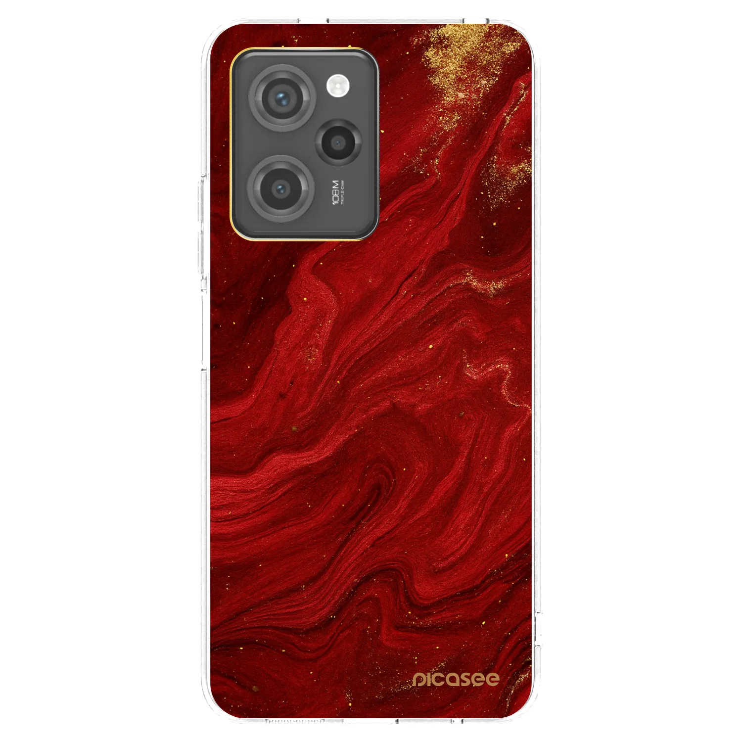 Picasee Xiaomi Poco X5 Pro Hülle - Schwarzes Silikon - Red