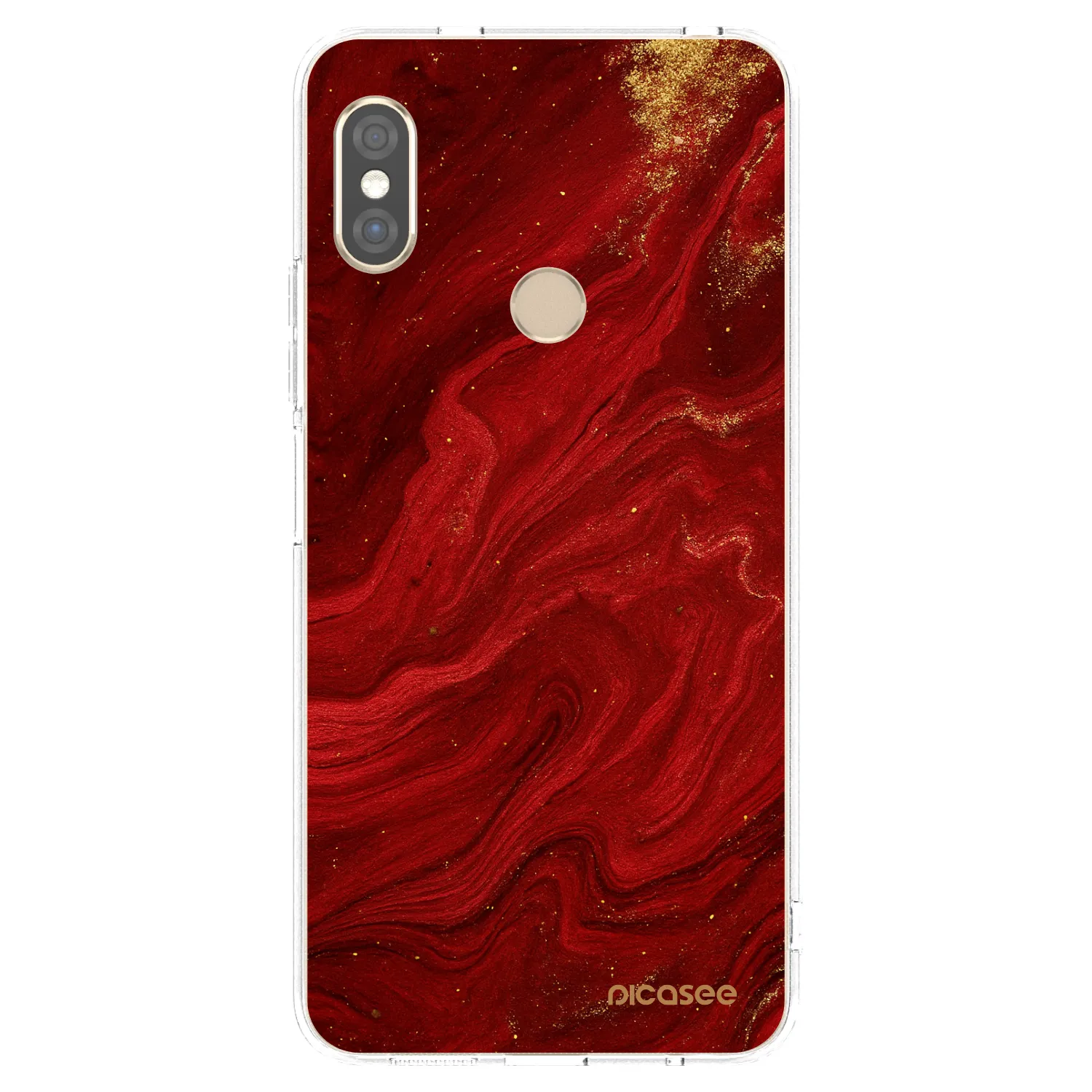 Picasee Xiaomi Redmi Note 5 Global Hülle - Transparentes Silikon - Red