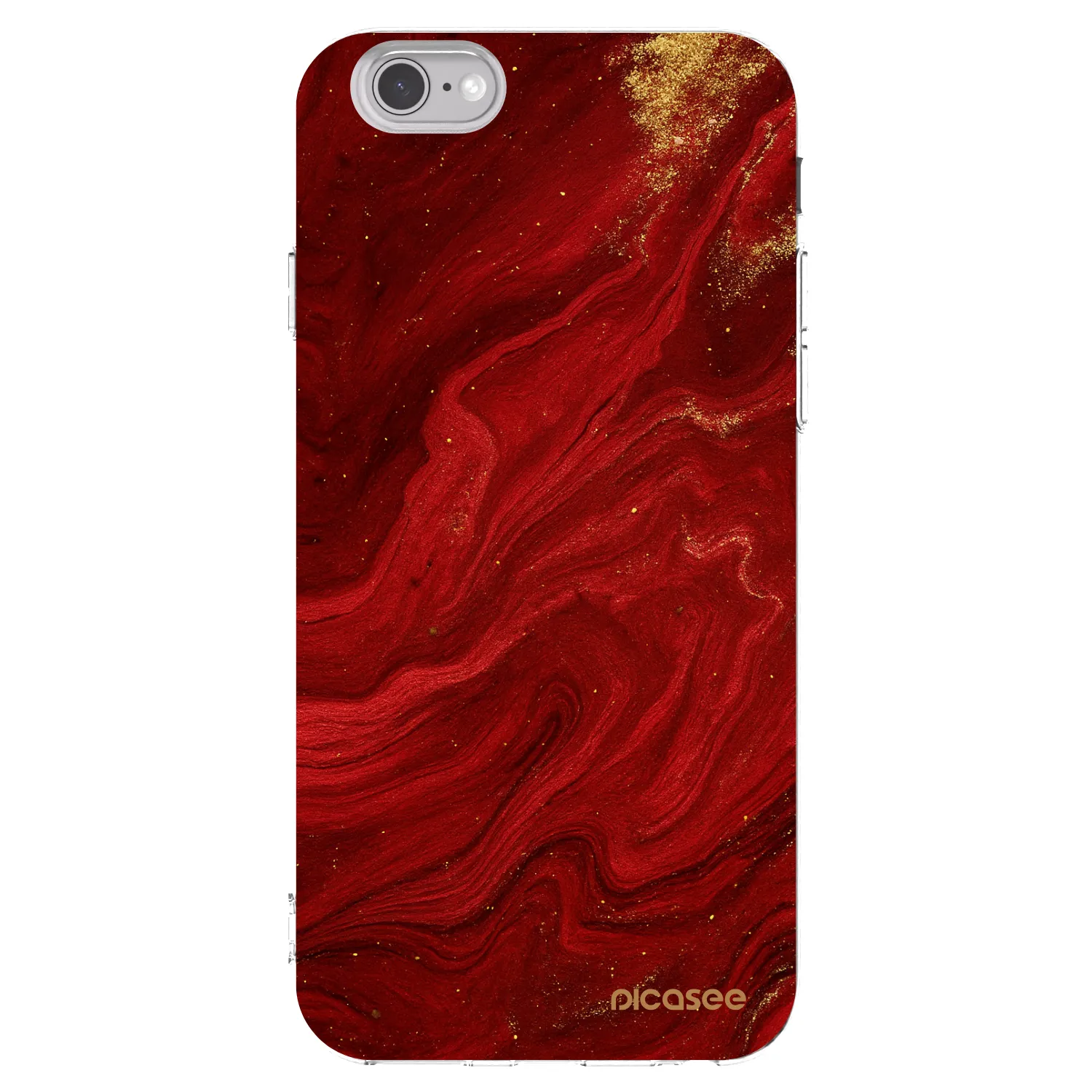 Picasee Apple iPhone 6/6S Hülle - Transparentes Silikon - Red