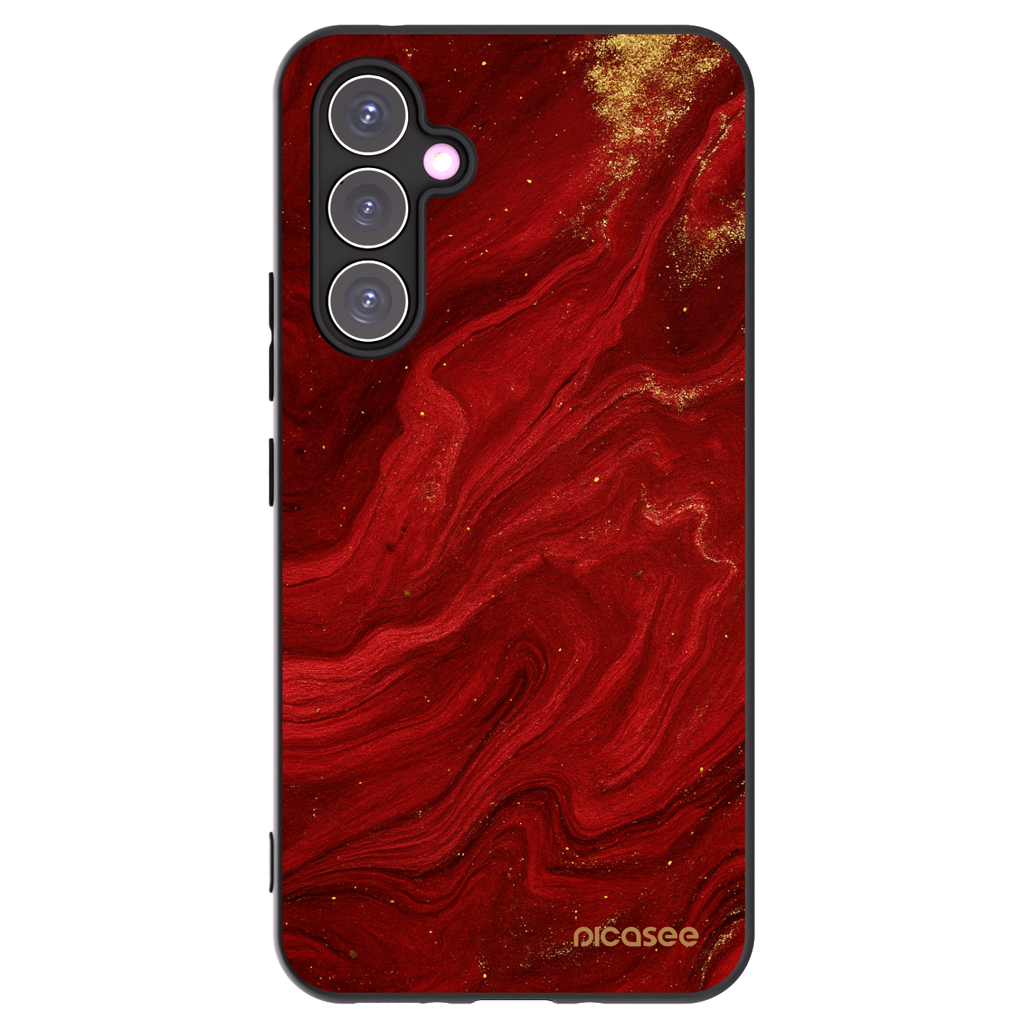 Picasee Samsung Galaxy A54 5G A546B Hülle - Schwarzes Silikon - Red