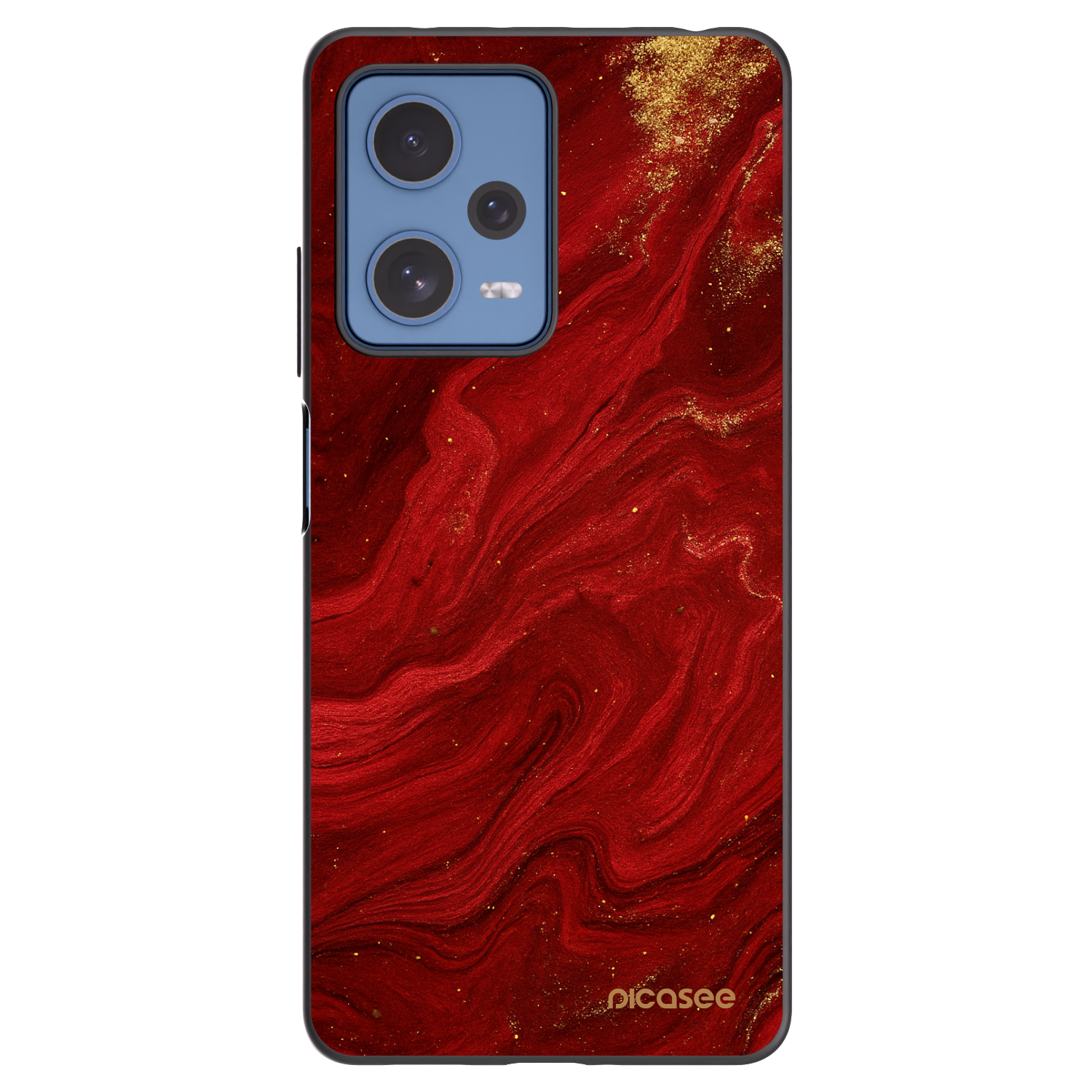 Picasee Xiaomi Redmi Note 12 Pro 5G Hülle - Schwarzes Silikon - Red