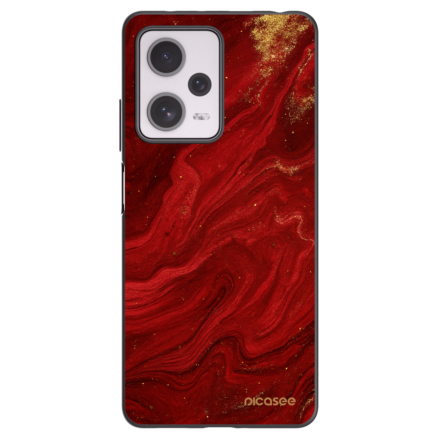 Picasee Xiaomi Redmi Note 12 Pro+ 5G Hülle - Schwarzes Silikon - Red
