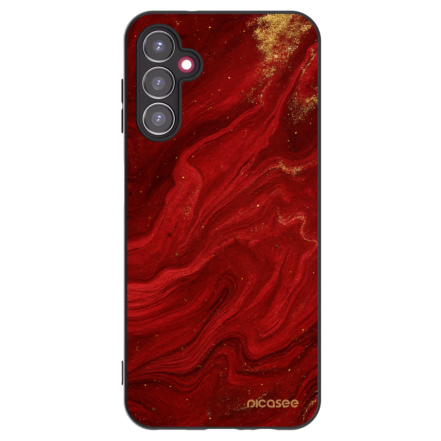 Picasee Samsung Galaxy A14 5G A146P Hülle - Schwarzes Silikon - Red