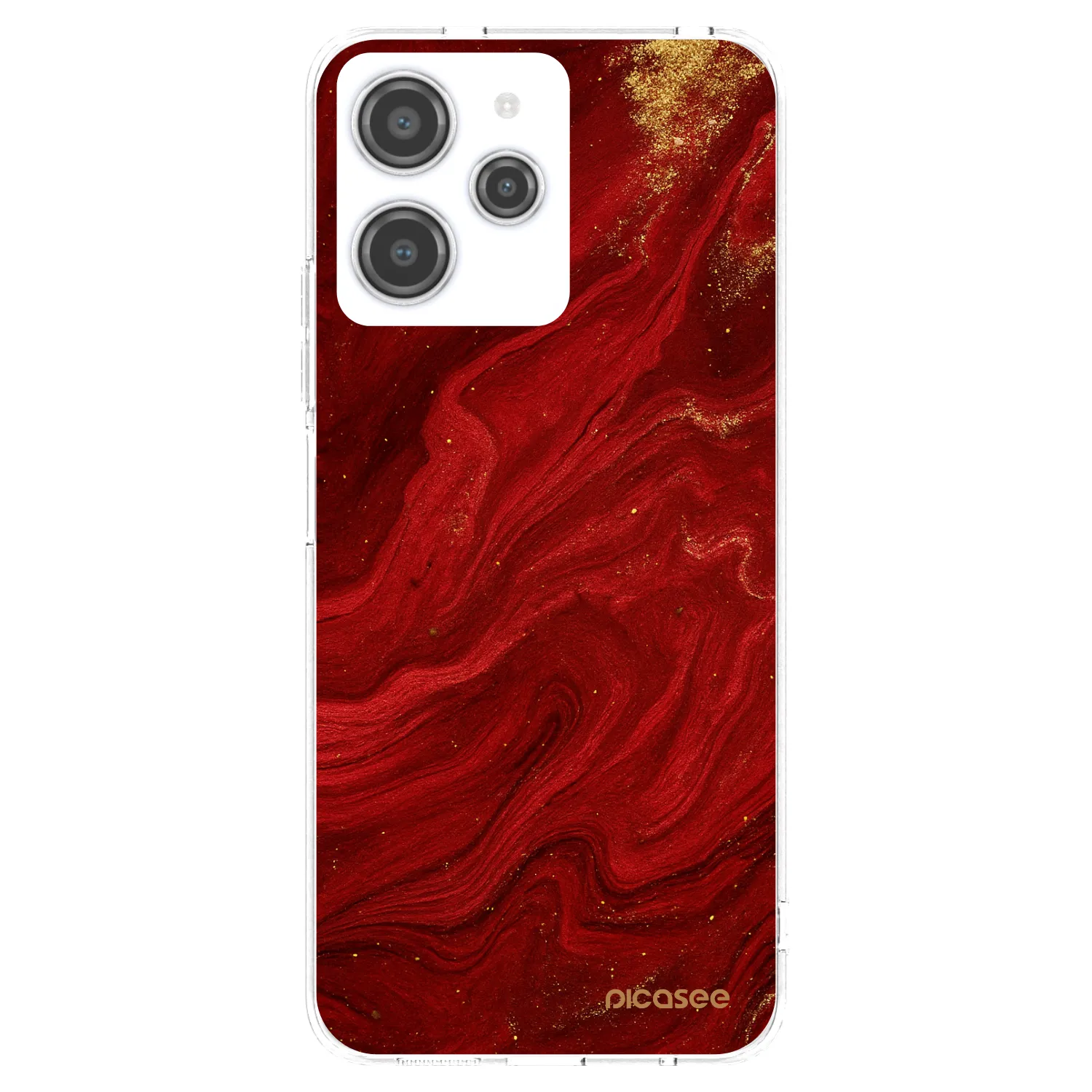 Picasee Xiaomi Redmi 12 4G Hülle - Transparentes Silikon - Red