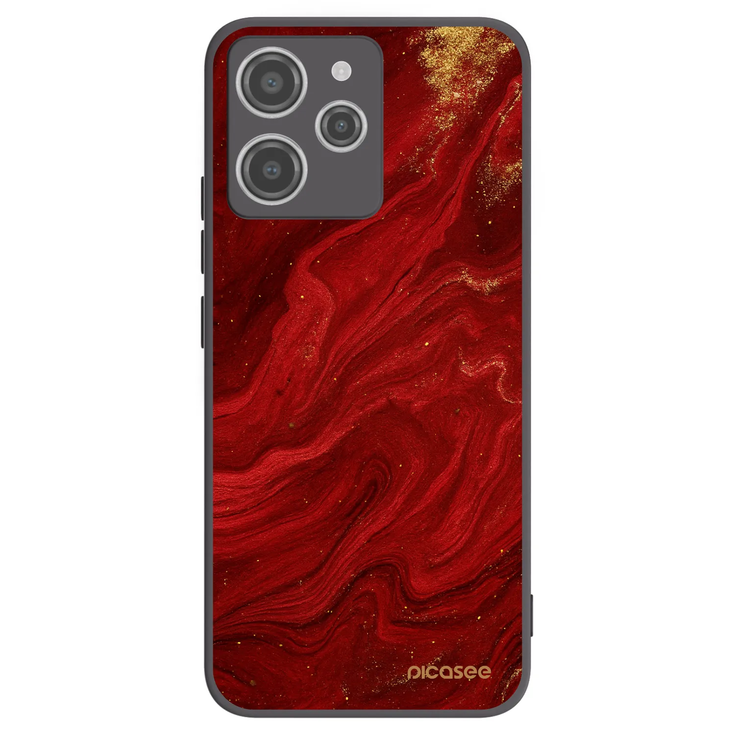 Picasee Xiaomi Redmi 12 4G Hülle - Schwarzes Silikon - Red