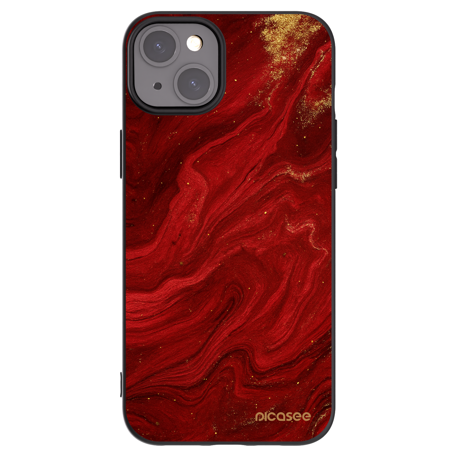 Picasee Apple iPhone 15 Plus Hülle - Schwarzes Silikon - Red
