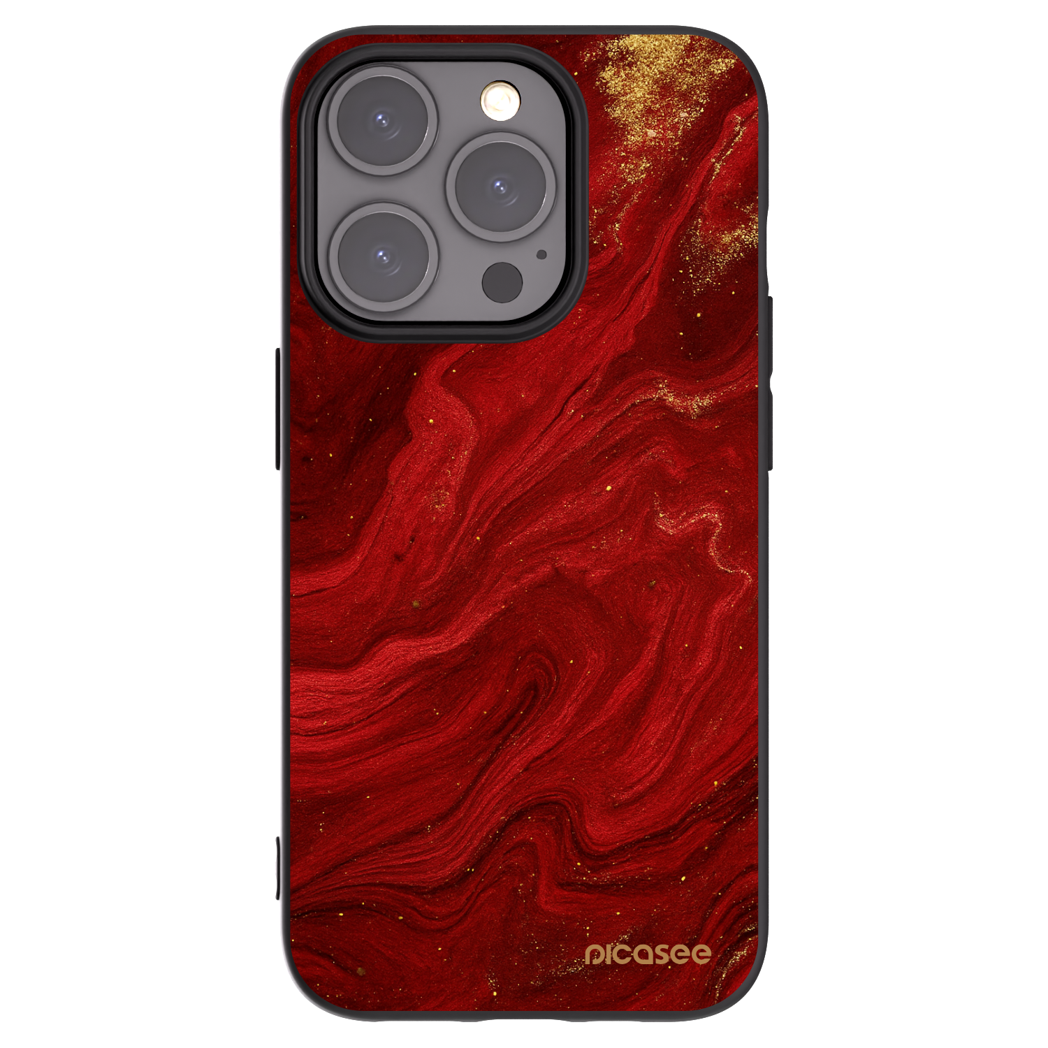 Picasee Apple iPhone 15 Pro Hülle - Schwarzes Silikon - Red