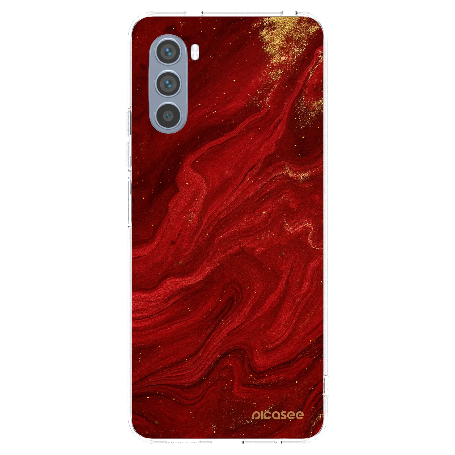 Picasee Motorola Moto G62 Hülle - Transparentes Silikon - Red