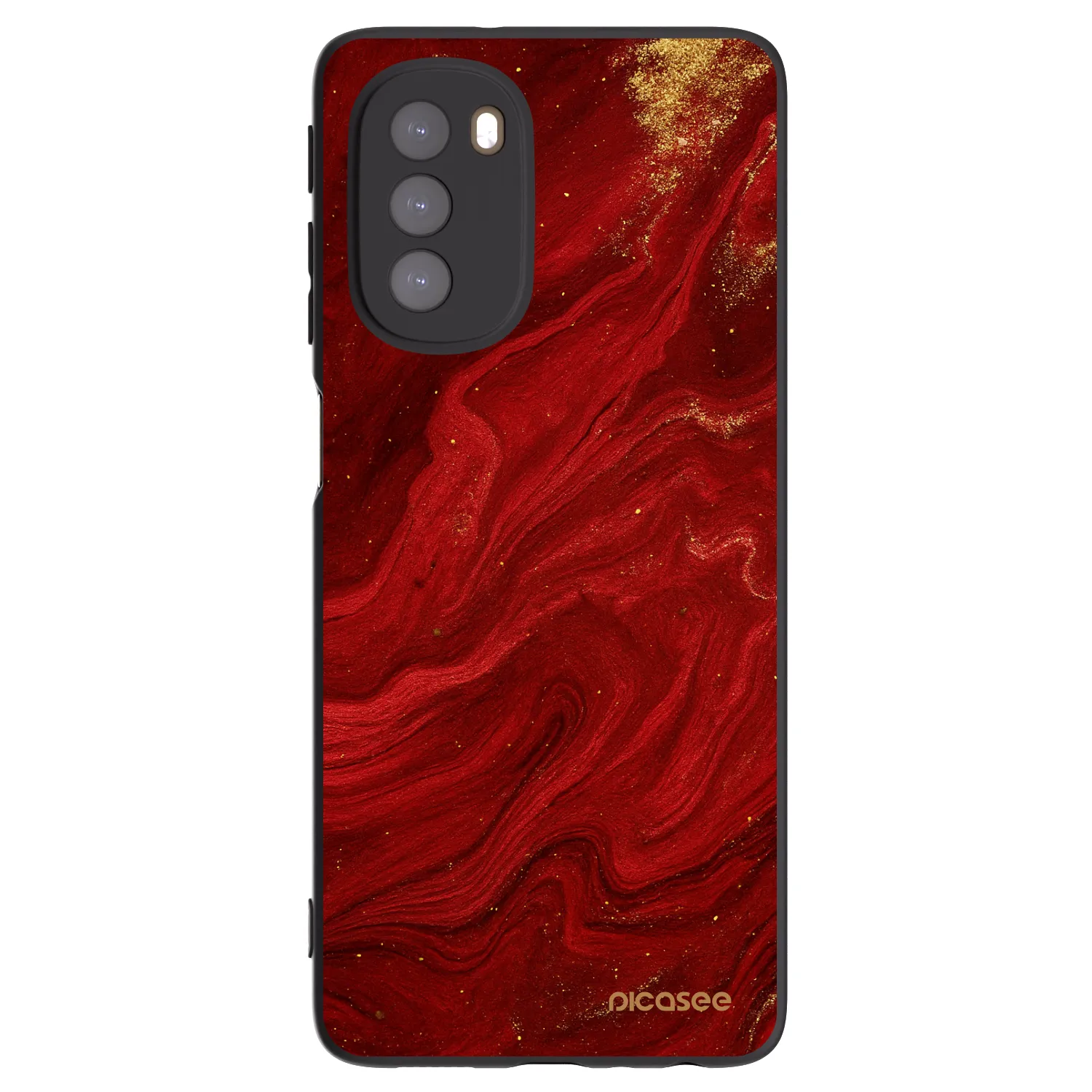 Picasee Motorola Moto G51 Hülle - Schwarzes Silikon - Red