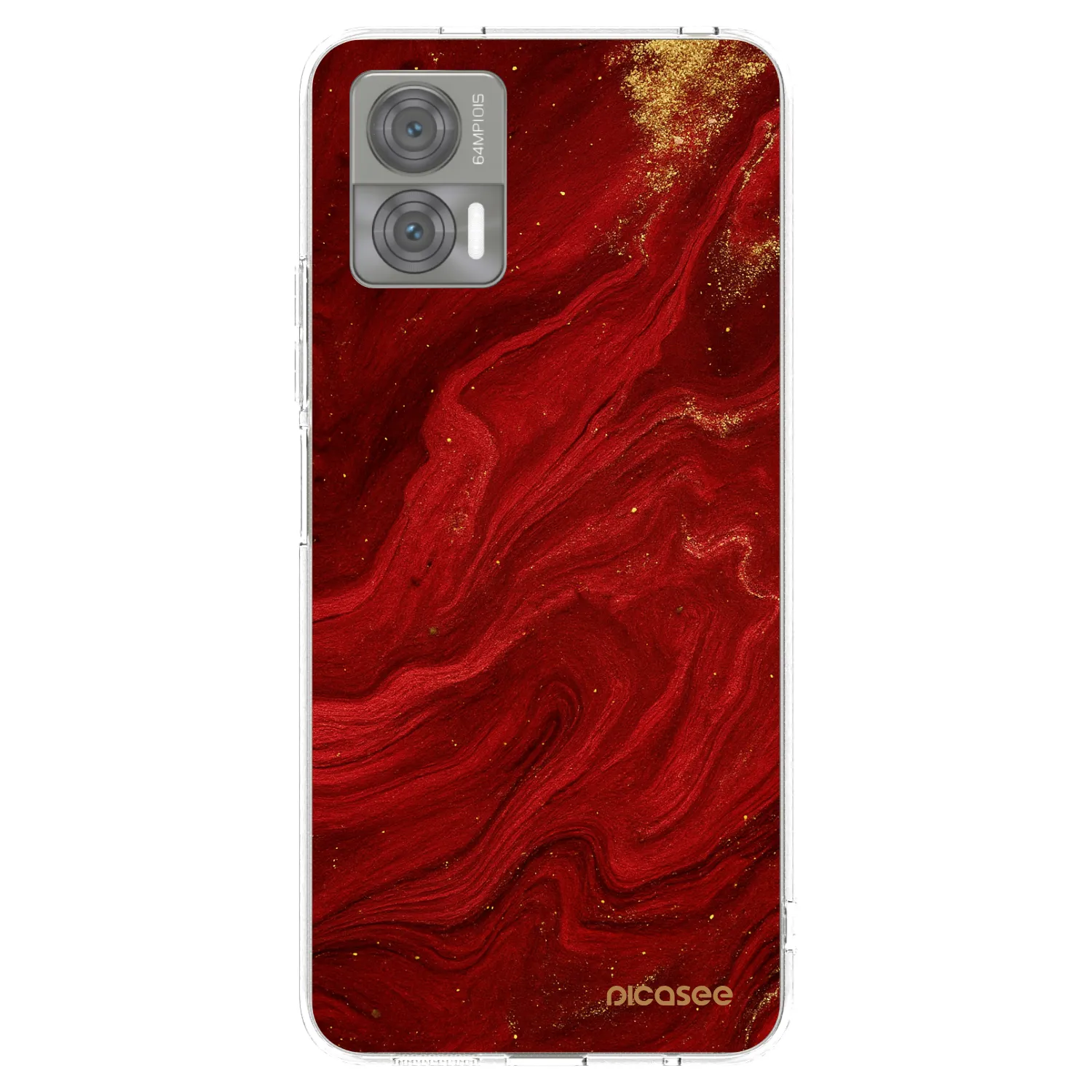 Picasee Motorola Edge 30 Neo Hülle - Transparentes Silikon - Red